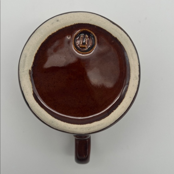 Hermitage Pottery Brown Drip Glaze Lamp Styled Finger Candle Holder 221157 - Picture 3 of 13